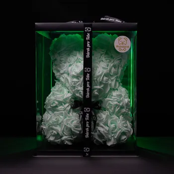 umělá květina Medvídárek Limited Edition 40cm dárkově balený - mentolový