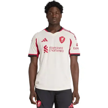 Pánský venkovní zápasový fotbalový dres Adidas Liverpool FC 25/26 béžový