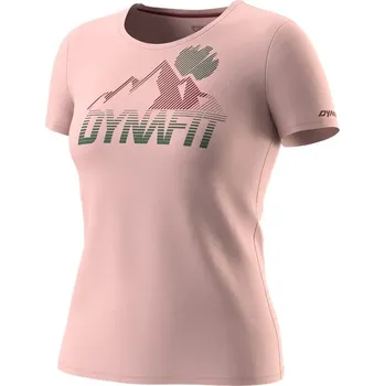 Dámské běžecké tričko DYNAFIT TRANSALPER GRAPHIC S/S TEE W pale rose XS