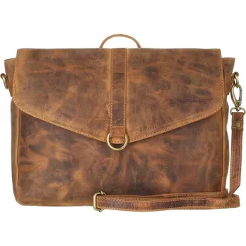 Kožená taška-batoh Greenburry 1637-25 hnědá