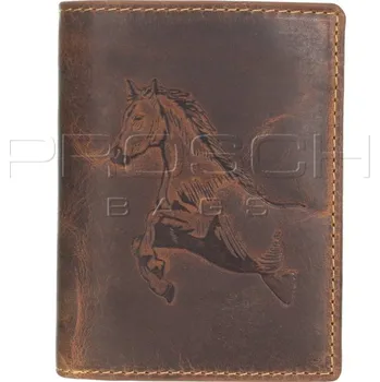Peněženka Kožená peněženka Greenburry 1701-Horse-25 hnědá