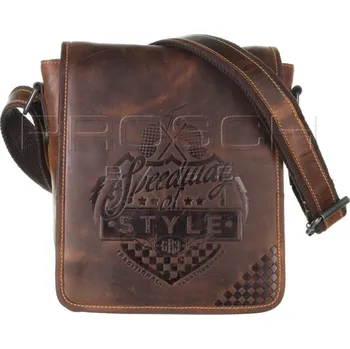 Kožená taška Greenburry Hickory 0837-25 hnědá