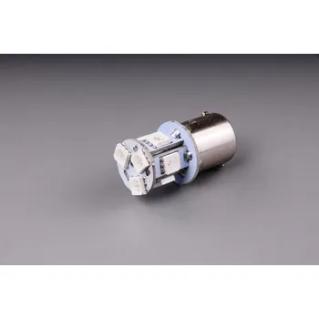 Autožárovka žárovka LED 12V 5W BA15s zelená 8xSMD