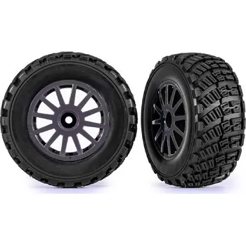 RC náhradní díl Traxxas kolo 2.2/3.0", disk Rally šedý, pneu gravel (2) - TRA7473-GRAY