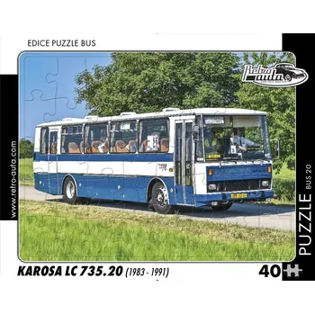 Puzzle RETRO-AUTA BUS č 20 Karosa LC 735 20 1983 1991 40 dílků