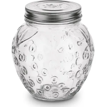 Zavařovací sklenice Skleněná sklenice s kovovým víčkem Tadar Truskawka 1000 ml