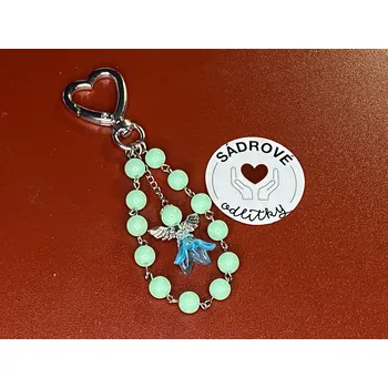 HandMade by VeJa Přívěšek ANDÍLEK se srdíčkem (zelená)