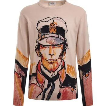 Pánský svetr Pánský Svetr GUESS CORTO MALTESE PRINTED SWTR M3RR36Z35Q0-G9L9 – Šedá S