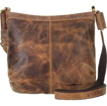 Kabelka Kožená crossbody kabelka Greenburry 1655A-25 hnědá