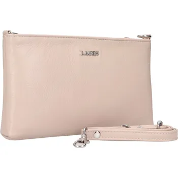 Kabelka Malá kožená crossbody kabelka Lagen LG-770 Béžová