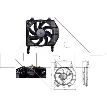 Ventilátor topení a klimatizace Ventilátor bez krytu/podpěry, 47077