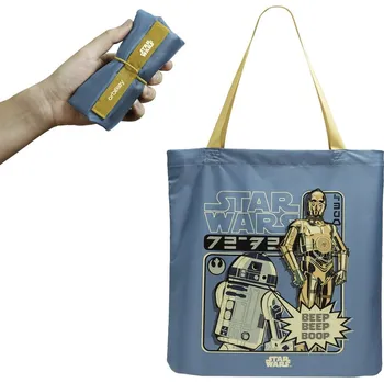 Kabelka Orbitkey Foldable Tote Bag - Star Wars C- 3PO & R2