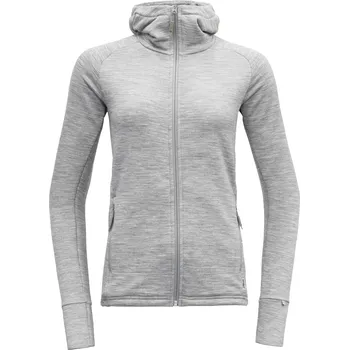 Dámská mikina Devold dámská mikina s kapucí Nibba Merino Jacket Hoodie Barva: Grey melange, Velikost: L