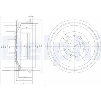 Brzdový buben Brzdový buben DELPHI BF153