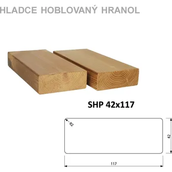 Hladce hoblovaný hranol SHP 42x117 mm Objednat délku: 3000mm