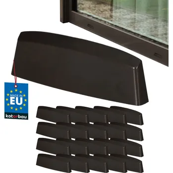 Příslušenství pro plot Zátka odvodnění pro okna PVC hnědá 36 mm sada 20 ks. - 20 ks. \ 36x14x13 mm \ hnědá