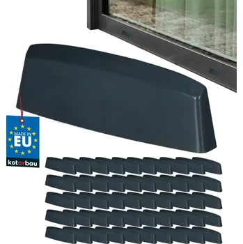 Příslušenství pro plot Zátka odvodnění pro okna PVC antracit 45 mm sada 50 ks. - 50 szt \ 45x15x13 mm \ antracit