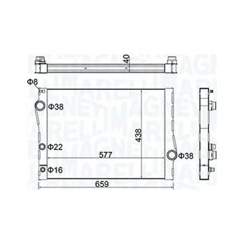Chladič motoru Chladič, chlazení motoru MAGNETI MARELLI 350213163500