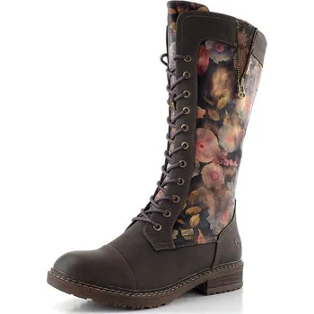 Dámská obuv Rieker šněrovací kozačky s membránou mud/ozean-multi/schwarz-antik 94731-91 - 41 | P696858