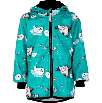 Chlapecká bunda Crawler Softshellová bunda zateplená dětská Tuleni Petrolejová 86-92/98