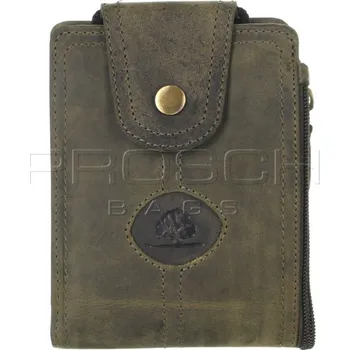 Peněženka Kožená peněženka na krk Greenburry 324-30 olivová