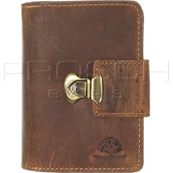 Peněženka Kožená peněženka Greenburry zámek 1704-25 hnědá