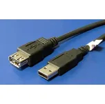 USB kabel typ A-A, prodlužovací, 2m, šedý KUPAA2