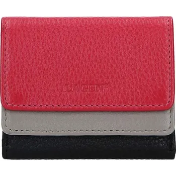 Peněženka Dámská kožená peněženka LAGEN 2829 černá/šedá/červ