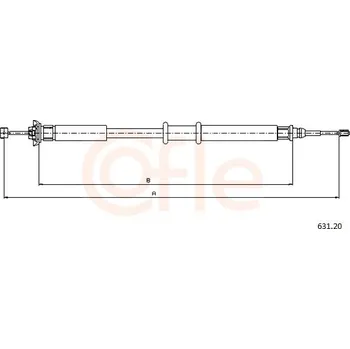 Brzdový systém Tažné lanko, parkovací brzda COFLE (631.20)