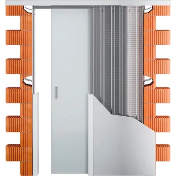 Stavební pouzdro JAP Norma Standard 600/1970 mm, do sádrokartonu, Tl. příčky: 125 mm