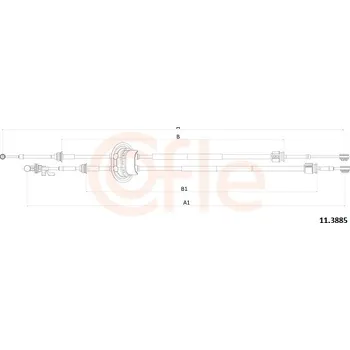 Tažné lanko, ruční převodovka COFLE (11.3885)