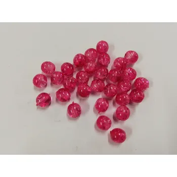 Dětské navlékací korálky Skleněné korálky praskačky dvoubarevné 6mm - tmavá/světlá růžová - 30ks