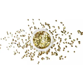 PartyDeco Make-up třpytky na obličej zlaté, 3 g