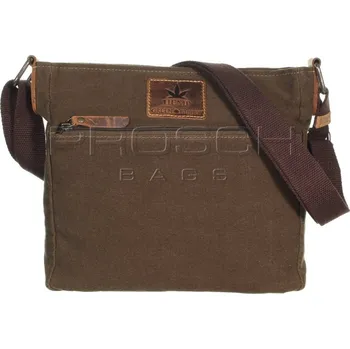 Vintage konopná taška přes rameno 5927-30 zelená