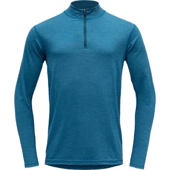 Pánské tričko Devold pánský rolák se zipem Breeze Merino 150 Zip Neck Barva: blue melange, Velikost: L