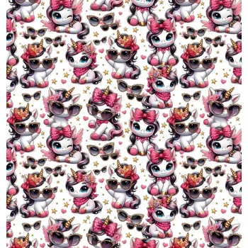 Teplákovina nepočesaná- Jednorožci s mašlí