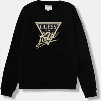 Chlapecká mikina Dětská bavlněná mikina Guess J5BQ04.KAV34.9BYA černá 99X, vel. 122-125