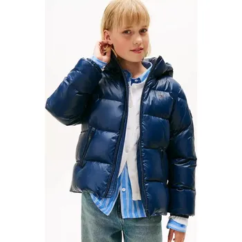 Dívčí bunda Dětská péřová bunda Tommy Hilfiger tmavomodrá barva, KG0KG08758 KG0KG08758.128.176.9BYA 59X, vel. 128