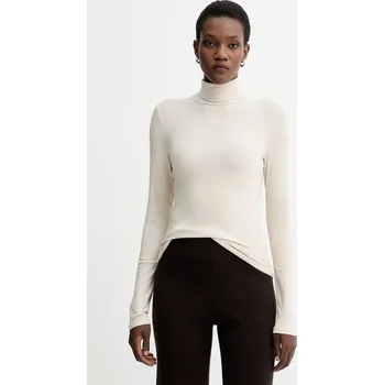 Pánské tričko Tričko s dlouhým rukávem Marc O'Polo béžová barva, s golfem, 509215752177 80X, vel. L