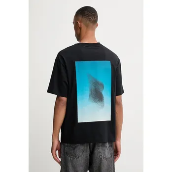 Pánské tričko Bavlněné tričko HUGO Dorizon 50549156 černá 99X, vel. S