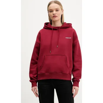 Dámská mikina Mikina Guess Jeans dámská, béžová barva, s kapucí, W4BQ21 KC811 W4BQ21.KC811 83X, vel. M