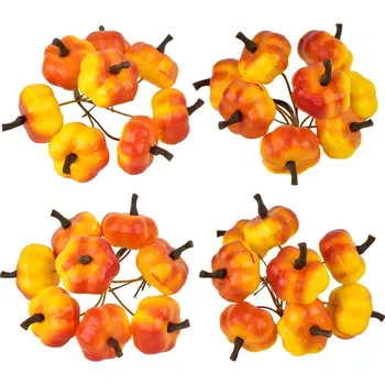 Dýně přízdoby žluto-oranžové 8 ks, set 4 ks