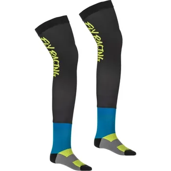 Pánské ponožky A Dlouhé ponožky - nadkolenky FLY KNEE BRACE MOTO SOCK velikost 43-48 L/XL barva hi-vis/černá/modrá (Ponožky pro motocyklové enduro/motocross boty)