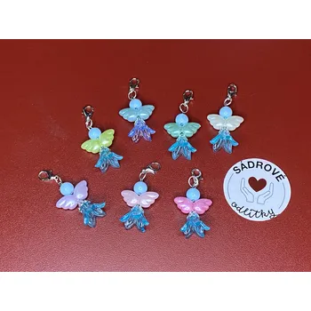 HandMade by VeJa Přívěšek SM - andílek s akrylovými křídly pro štěstí/radost