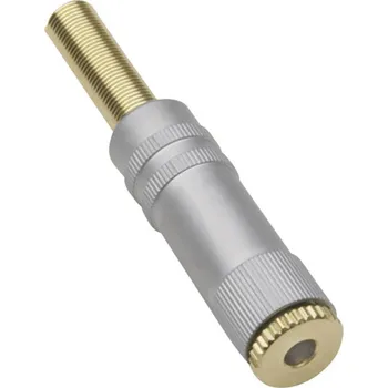 Elektrický konektor BKL Electronic 1103081 jack konektor 2.5 mm spojka, rovná Pólů: 3 stereo zlatá 1 ks