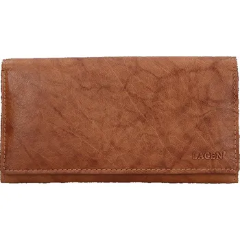 Peněženka Dámská kožená peněženka LAGEN V-13 cognac