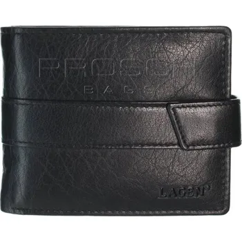 Peněženka Pánská kožená peněženka LAGEN V-03 Black