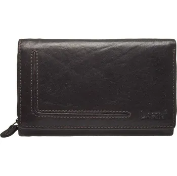 Dámská kožená peněženka LAGEN HT-32/T tm.hnědá