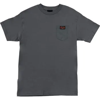 Pánské oblečení INDEPENDENT triko - Built To Grind S/S Pocket Heavyweight T-Shirt Charcoal (156988)