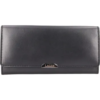 Peněženka Dámská kožená peněženka Lagen 50721 Metal Black